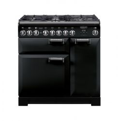 FALCON - Piano de cuisson LECKFORD DELUXE 90 Mixte Noir/Chrome - LKD90DFBL/C-EU