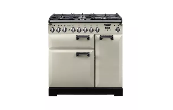 FALCON - Piano de cuisson LECKFORD DELUXE 90 Mixte Noir/Chrome - LKD90DFBL/C-EU