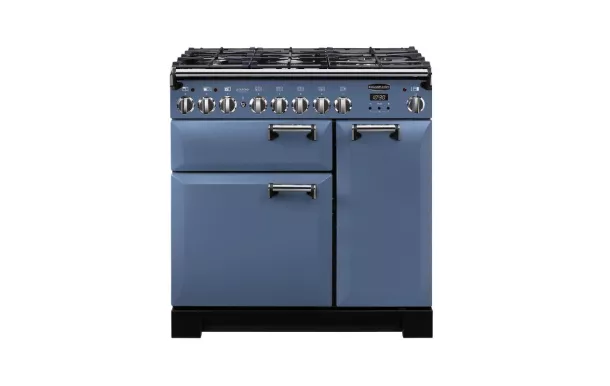 FALCON - Piano de cuisson LECKFORD DELUXE 90 Mixte Noir/Chrome - LKD90DFBL/C-EU