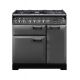 FALCON - Piano de cuisson LECKFORD DELUXE 90 Mixte Noir/Chrome - LKD90DFBL/C-EU