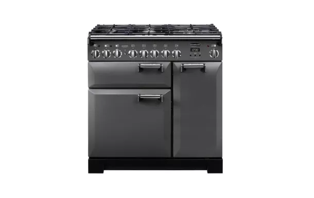 FALCON - Piano de cuisson LECKFORD DELUXE 90 Mixte Noir/Chrome - LKD90DFBL/C-EU