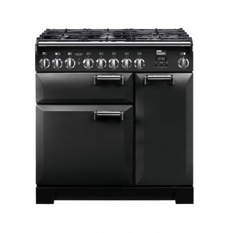 FALCON - Piano de cuisson LECKFORD DELUXE 90 Mixte Noir/Chrome - LKD90DFBL/C-EU