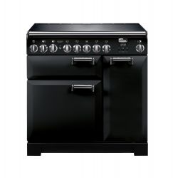 FALCON - Piano de cuisson LECKFORD DELUXE 90 Mixte Noir/Chrome - LKD90DFBL/C-EU