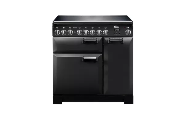 FALCON - Piano de cuisson LECKFORD DELUXE 90 Mixte Noir/Chrome - LKD90DFBL/C-EU