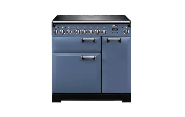 FALCON - Piano de cuisson LECKFORD DELUXE 90 Mixte Noir/Chrome - LKD90DFBL/C-EU
