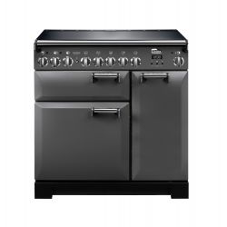 FALCON - Piano de cuisson LECKFORD DELUXE 90 Mixte Noir/Chrome - LKD90DFBL/C-EU