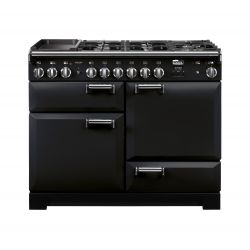 FALCON - Piano de cuisson LECKFORD DELUXE 90 Mixte Noir/Chrome - LKD90DFBL/C-EU