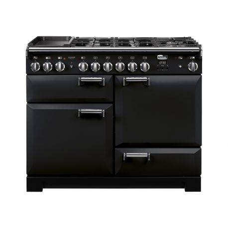 FALCON - Piano de cuisson LECKFORD DELUXE 90 Mixte Noir/Chrome - LKD90DFBL/C-EU