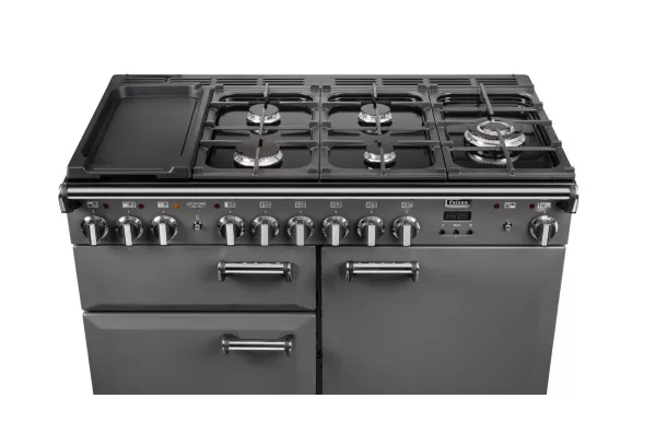 FALCON - Piano de cuisson LECKFORD DELUXE 90 Mixte Noir/Chrome - LKD90DFBL/C-EU