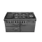 FALCON - Piano de cuisson LECKFORD DELUXE 90 Mixte Noir/Chrome - LKD90DFBL/C-EU
