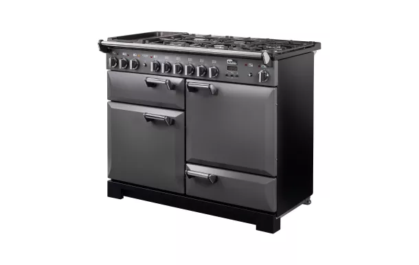 FALCON - Piano de cuisson LECKFORD DELUXE 90 Mixte Noir/Chrome - LKD90DFBL/C-EU