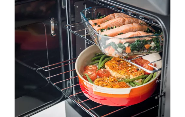 FALCON - Piano de cuisson LECKFORD DELUXE 90 Mixte Noir/Chrome - LKD90DFBL/C-EU