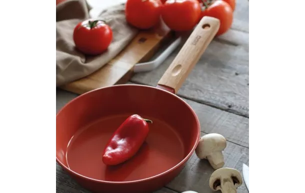 OGOLIVING ECTOR POELE 20CM PAPRIKA MANCHE BOIS 7930283