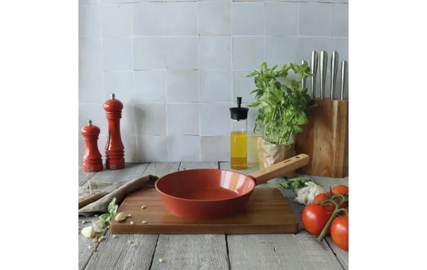 OGOLIVING ECTOR POELE 20CM PAPRIKA MANCHE BOIS 7930283