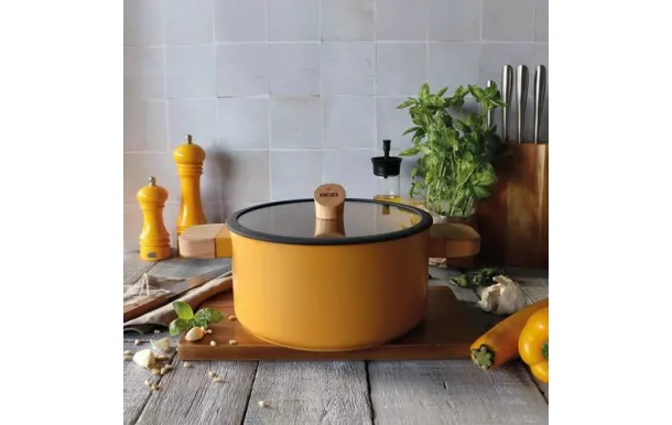 OGOLIVING ECTOR FAITOUT 24CM JAUNE MANCHE BOIS 7930276