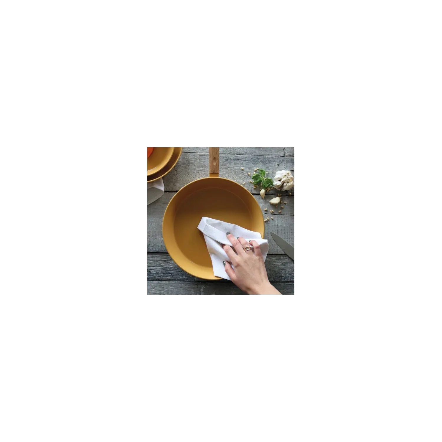 OGOLIVING Poêle 24 cm Jaune - Ector