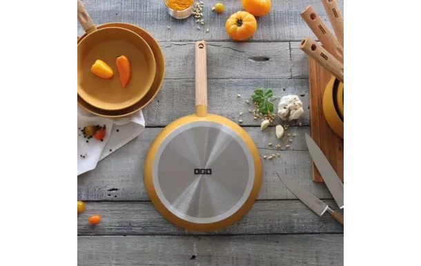 OGOLIVING ECTOR POELE 24CM JAUNE MANCHE BOIS 7930274