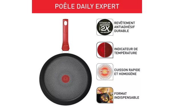 TEFAL DAILY EXPERT SAUTEUSE 24CM ROUGE C2893202
