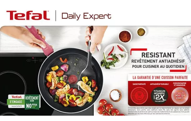 TEFAL DAILY EXPERT SAUTEUSE 24CM ROUGE C2893202