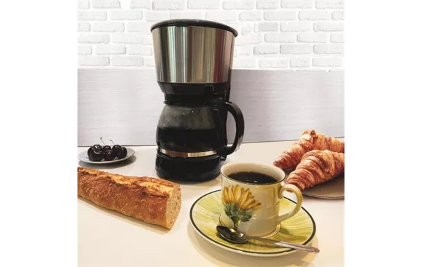 LITTLE BALANCE Cafetière filtre 10 tasses Noire & Inox - 8629