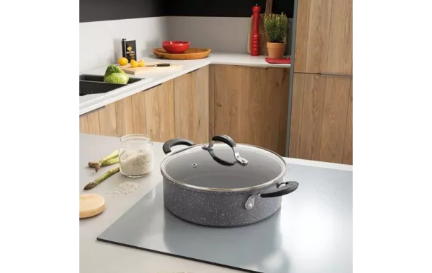 LAGOSTINA Sauteuse 26 cm + couvercle - Tempra Minéral