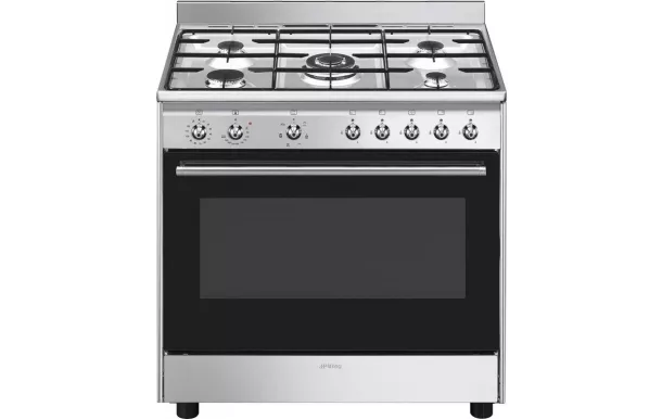 SMEG Centre de cuisson mixte 5 foyers 90 cm - CX90GM