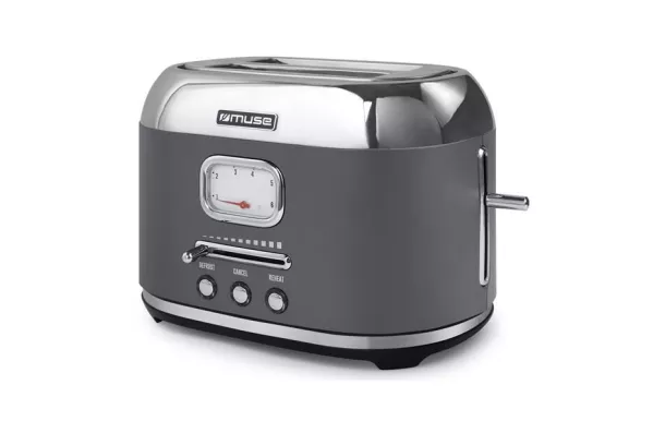 MUSE Grille-pain 2 fentes Gris & Inox - MS120DG