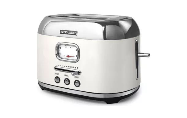 MUSE Grille-pain 2 fentes Crème & Inox - MS120SC