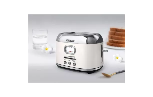 MUSE Grille-pain 2 fentes Crème & Inox - MS120SC