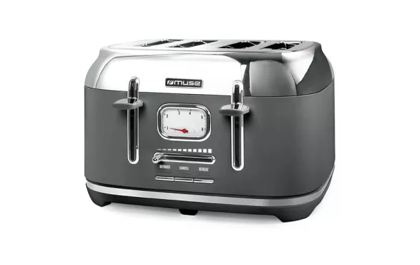 MUSE Grille-pain 4 fentes Gris & Inox - MS131DG