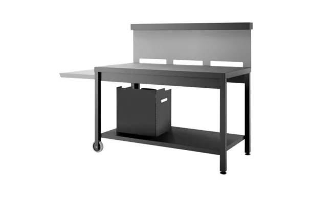 FORGE ADOUR Table roulante crédence acier pour plancha