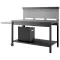 FORGE ADOUR Table roulante crédence acier pour plancha FORGE ADOUR Table roulante crédence acier pour plancha