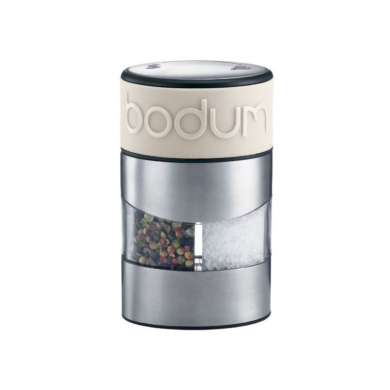 bodum combiné moulin sel & poivre blanc crème - twin