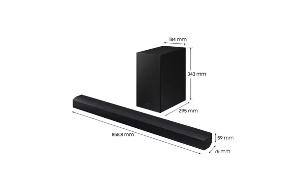 SAMSUNG Barre de son avec caisson déporté - HW-C450/ZF