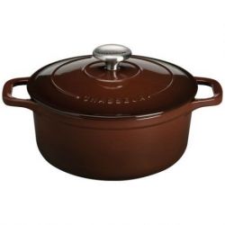 CHASSEUR Cocotte en fonte ronde 20 cm Chocolat - Sublime