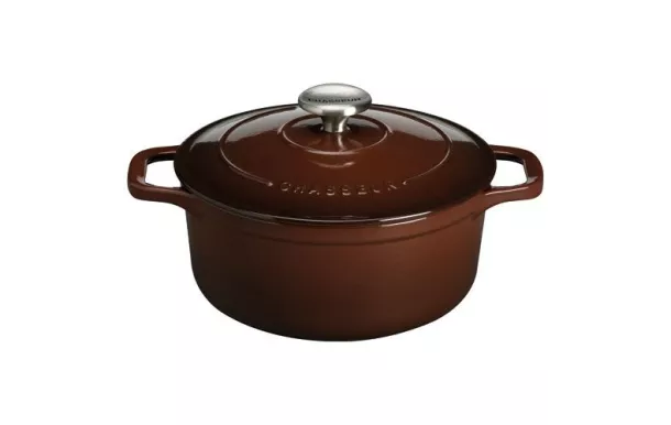 CHASSEUR Cocotte en fonte ronde 20 cm Chocolat - Sublime