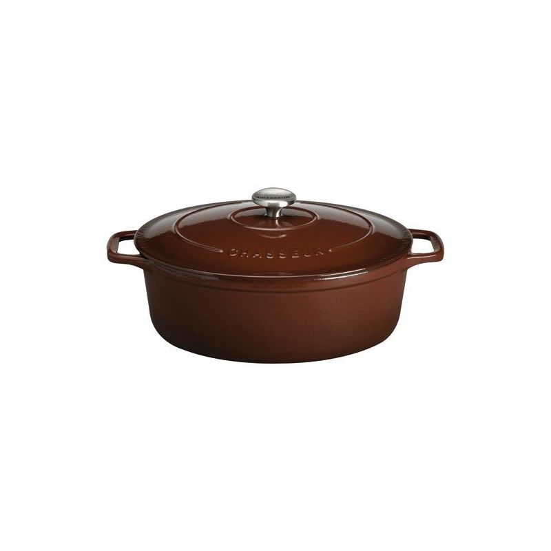 CHASSEUR Cocotte en fonte ovale 29 cm Chocolat - Sublime