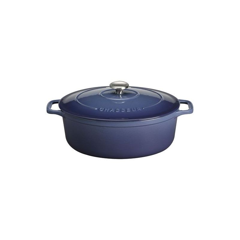 CHASSEUR Cocotte en fonte ovale 29 cm Myrtille - Sublime