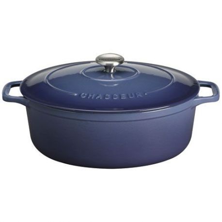 CHASSEUR Cocotte en fonte ovale 33 cm Myrtille - Sublime