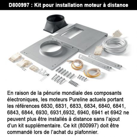 NOVY - Kit déporté pour hotte plafonnier