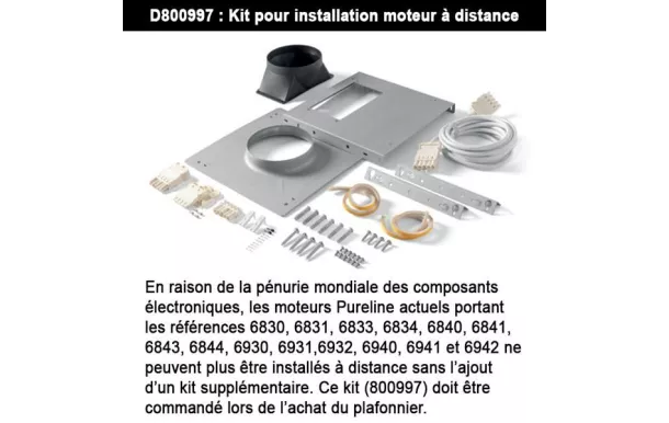 NOVY - Kit déporté pour hotte plafonnier