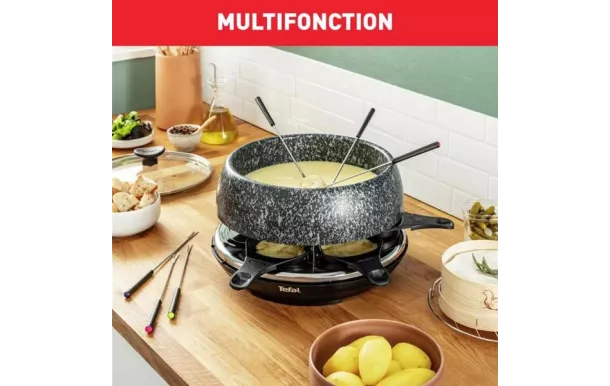 TEFAL Raclette Fondue Crêpes 6 personnes Cheese'N'Co - RE12C812
