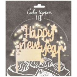 SCRAPCOOKING Cake topper LED - Happy New Year