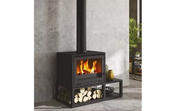 GODIN Poêle à bois panoramique BEAUPRE 10 Kw - 411109NOIR