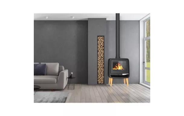 SUPRA Poêle à bois vintage Kris 10 Kw buche de 50 cm - KRIS