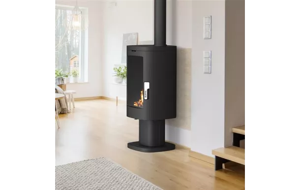SUPRA Poêle à bois longiligne Maonie sur pied 11,5 kw - MAONIESURPIED