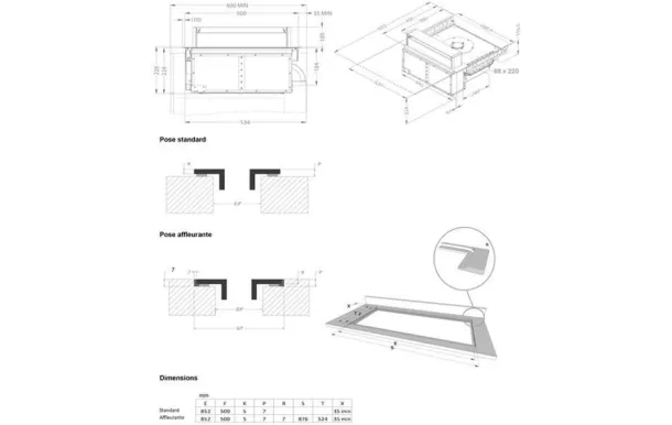 NOVY Table de cuisson induction aspirante D40004 avis comparatif