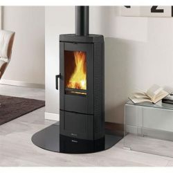 NORDICA Poêle à bois longiligne 6,2 Kw buche de 30 cm - CANDY4.0