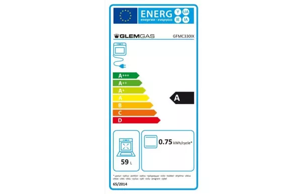 GLEM Four encastrable tournebroche nettoyage catalyse - GFMC330IX