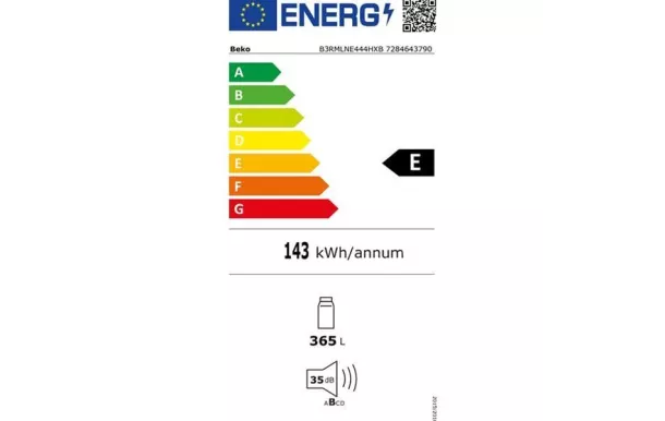 BEKO Réfrigérateur 1 porte Tout utile 365 litres tout utile - B3RMLNE444HXB